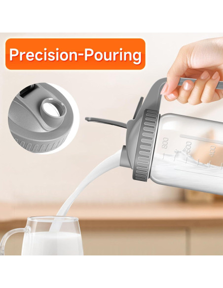 Jarra de Leche Materna OFDMNY 0.91L Vidrio Hermético con Tapa