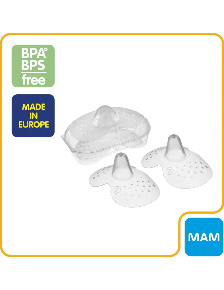 Protectores de Pezón MAM para Lactancia 4 Piezas Silicona Protectores de Pezón MAM para Lactancia 4 Piezas Silicona