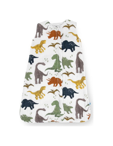 Saco de Dormir Muselina Algodón Amigos Dino 0-6 Meses 1.1 TOG