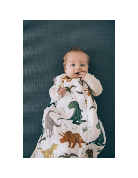 Saco de Dormir Muselina Algodón Amigos Dino 0-6 Meses 1.1 TOG
