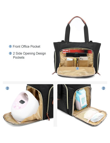 Bolsa de Extractor de Leche LOVEVOOK Set 3 Piezas Negra