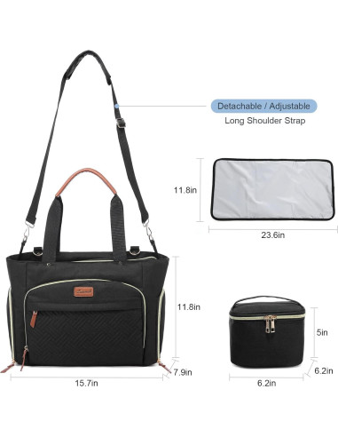 Bolsa de Extractor de Leche LOVEVOOK Set 3 Piezas Negra
