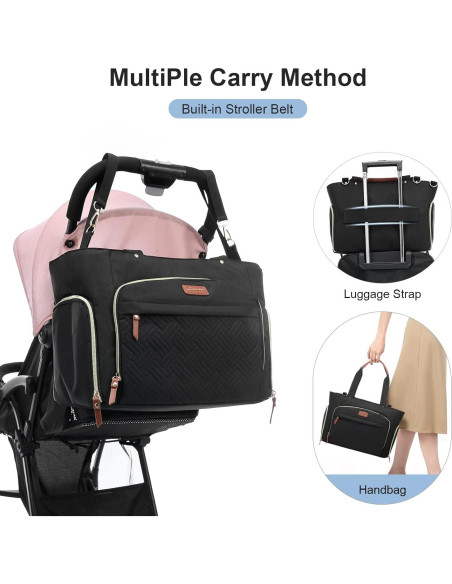 Bolsa de Extractor de Leche LOVEVOOK Set 3 Piezas Negra