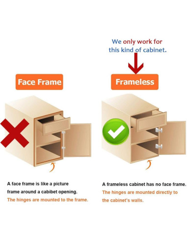 Bisagras de gabinete JQK negras cierre suave 100 4 unidades