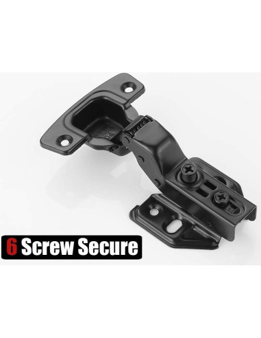 Bisagras de gabinete JQK negras cierre suave 100 4 unidades