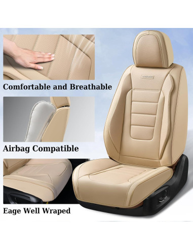 Cubiertas de Asiento de Coche Coverado 8883 Beige Impermeables