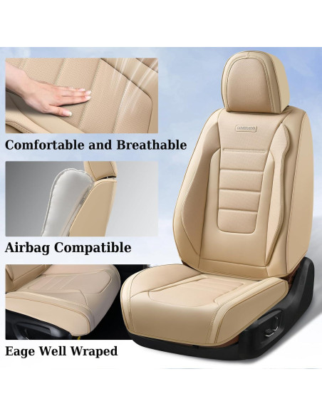 Cubiertas de Asiento de Coche Coverado 8883 Beige Impermeables