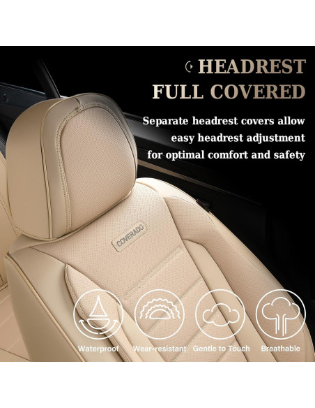 Cubiertas de Asiento de Coche Coverado 8883 Beige Impermeables
