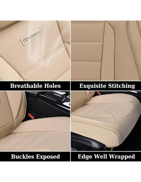 Cubiertas de Asiento de Coche Coverado 8883 Beige Impermeables