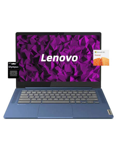 Laptop Lenovo Chromebook 14" FHD, 8 Núcleos MediaTek, 4GB RAM, 128GB SSD, Azul Abismo