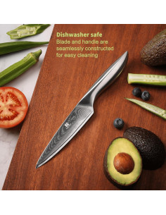 Cuchillo de Utilidad Zongchuan 9C de Acero Damasco 12.7 cm 2