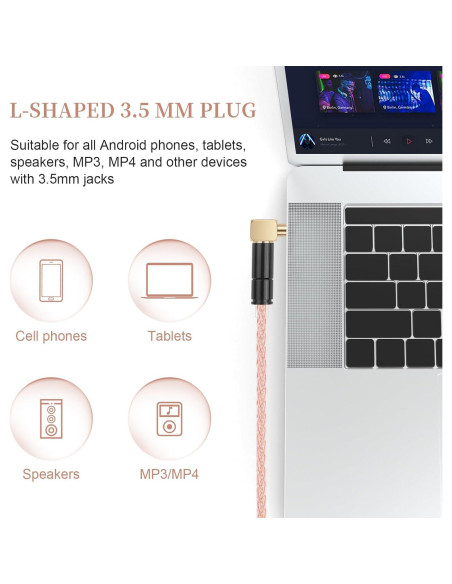 Cable de Reemplazo MMCX Gneinour para Auriculares Shure SE215 1.22m