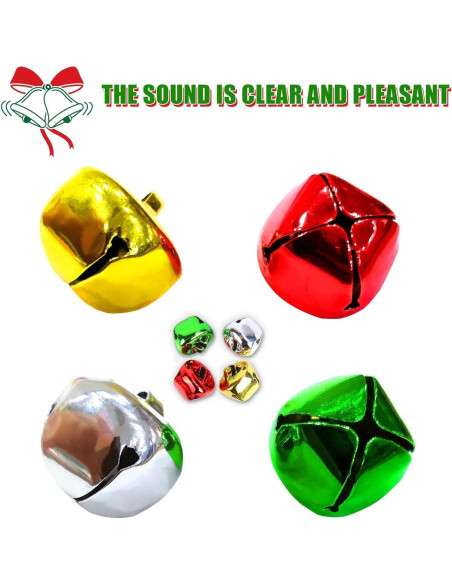 Campanas de Jingle Augshy 120 Piezas 10mm Decoración Navidad