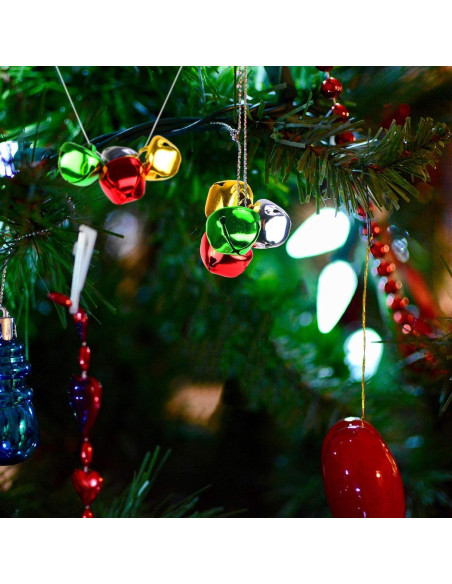 Campanas de Jingle Augshy 120 Piezas 10mm Decoración Navidad