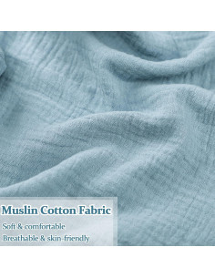 Funda de Almohada de Lactancia Jundetye Azul Muselina Suave 2