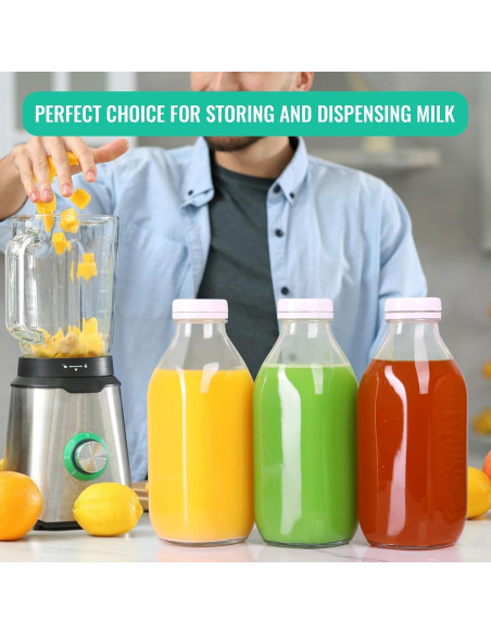 Botellas de Vidrio Reutilizables 32 Oz Cakkvde 4 Pack