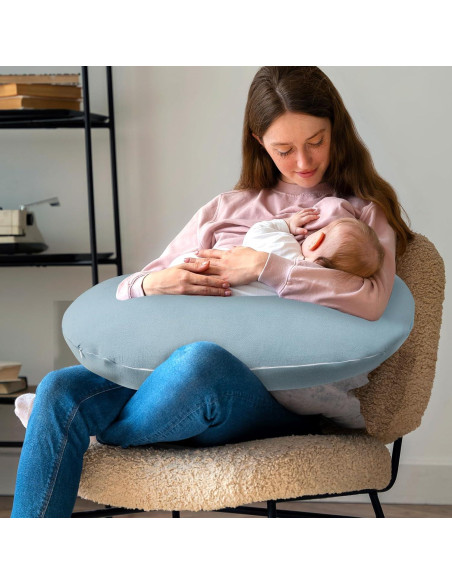 Funda de Almohada de Lactancia Jundetye Azul Muselina Suave