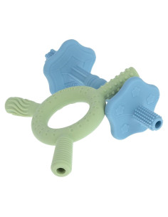 Mordedor de Silicona Nuby para Bebés 3+ Meses - Paquete de 2