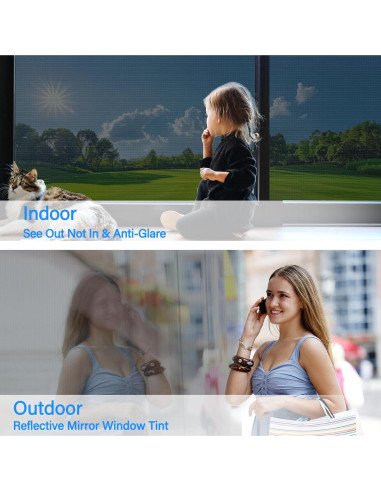 Película de Ventana Unidireccional Beautysaid 44.5x200cm Anti UV