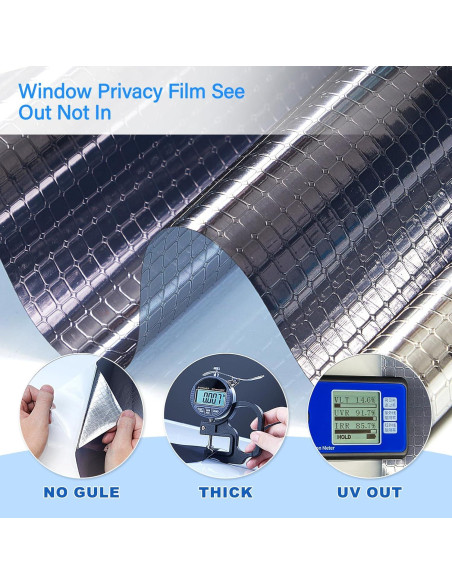 Película de Ventana Unidireccional Beautysaid 44.5x200cm Anti UV Película de Ventana Unidireccional Beautysaid 44.5x200cm Anti UV