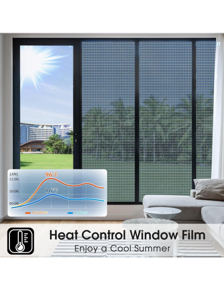 Película de Ventana Unidireccional Beautysaid 44.5x200cm Anti UV Película de Ventana Unidireccional Beautysaid 44.5x200cm Anti UV