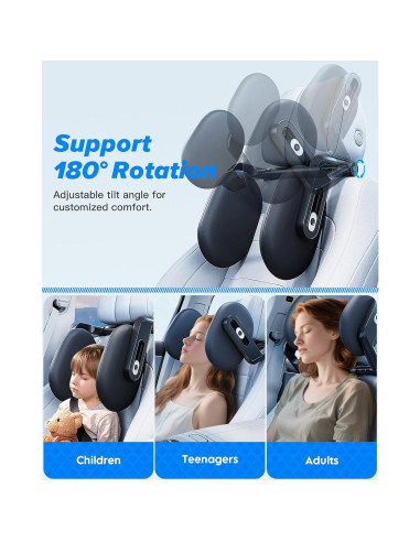 Almohada de reposacabezas para coche A13 - Soporte ergonómico 360