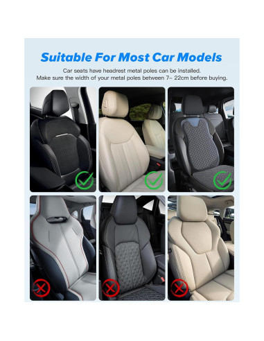 Almohada de reposacabezas para coche A13 - Soporte ergonómico 360
