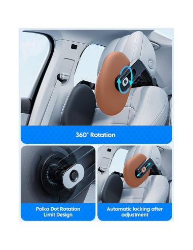 Almohada de reposacabezas para coche A13 - Soporte ergonómico 360