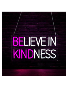 Letrero de Neón Cree en la Amabilidad Rosa 43.3x25.2 cm USB