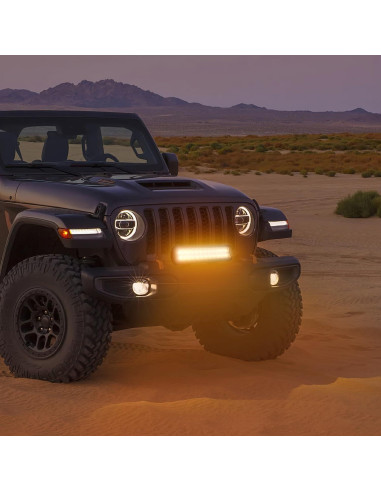 Barra de Luz LED Nilight 30cm 72W Amarillo IP67 Off Road