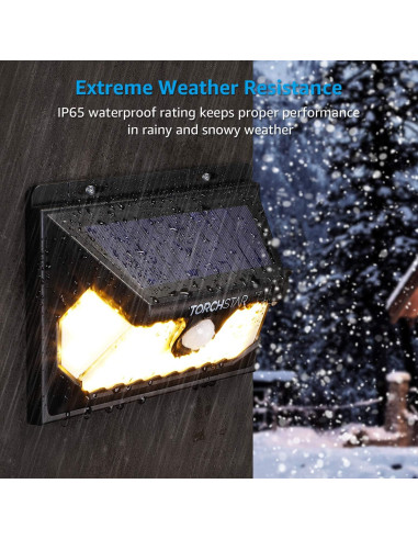 Luz de Seguridad Solar TORCHSTAR 58 LED 4 Modos IP65 Paquete de 2