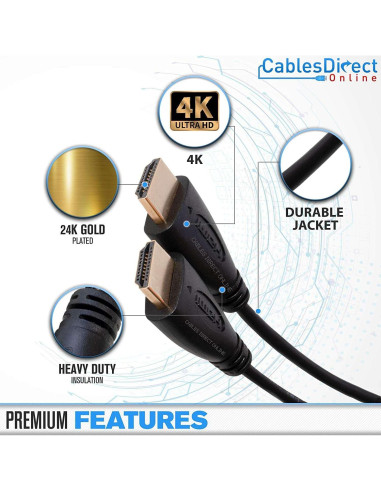 Cable HDMI 2.0 Cables Direct Online 0.46m 4K 60Hz Alta Velocidad