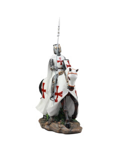 Estatua Caballero Cruzado en Caballo 20.6 cm Ebros Gift 2