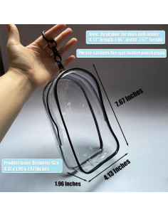 Bolsa de exhibición clara con llavero para muñecas hasta 10.5 cm 2