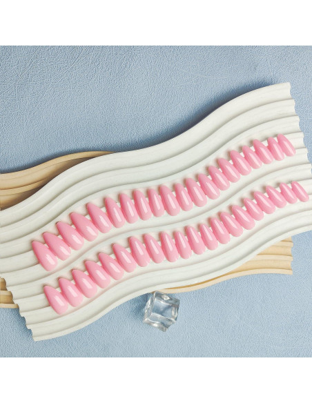 Uñas Postizas Almendra Rosa Bebé KXAMELIE 48 Pcs Reutilizables