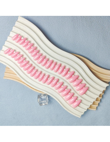 Uñas Postizas Almendra Rosa Bebé KXAMELIE 48 Pcs Reutilizables