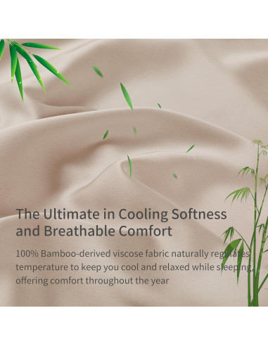 Juego de Sábanas Ajustadas Individual Zaizaihome 2 Piezas Beige