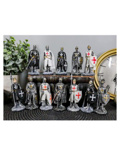 Conjunto 12 Caballeros Medievales Ebros 8.26 cm Decorativos
