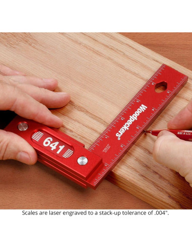 Juego de Escuadras de Carpintería Woodpeckers 15 y 20 cm Aluminio