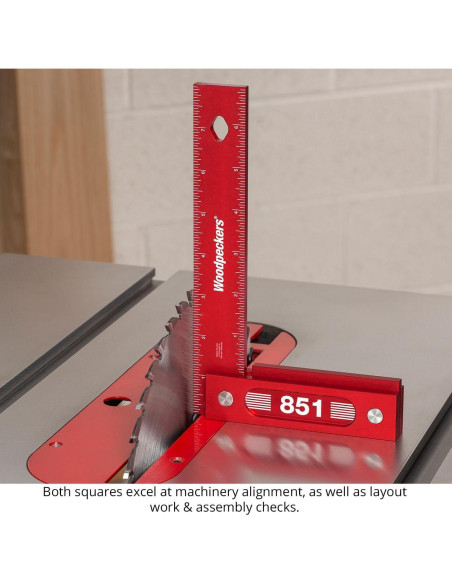 Juego de Escuadras de Carpintería Woodpeckers 15 y 20 cm Aluminio