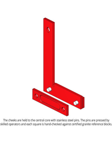 Juego de Escuadras de Carpintería Woodpeckers 15 y 20 cm Aluminio