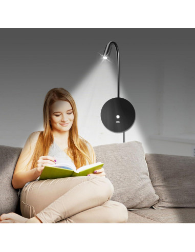 Luz de Lectura de Pared ERAY con USB y 3 Temperaturas - Paquete de 2