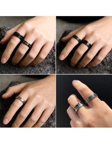 Conjunto de Anillos Giratorios Acero Inoxidable 16 Piezas