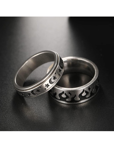 Conjunto de Anillos Giratorios Acero Inoxidable 16 Piezas