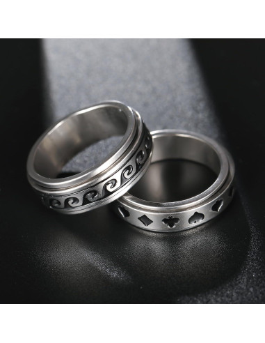 Conjunto de Anillos Giratorios Acero Inoxidable 16 Piezas