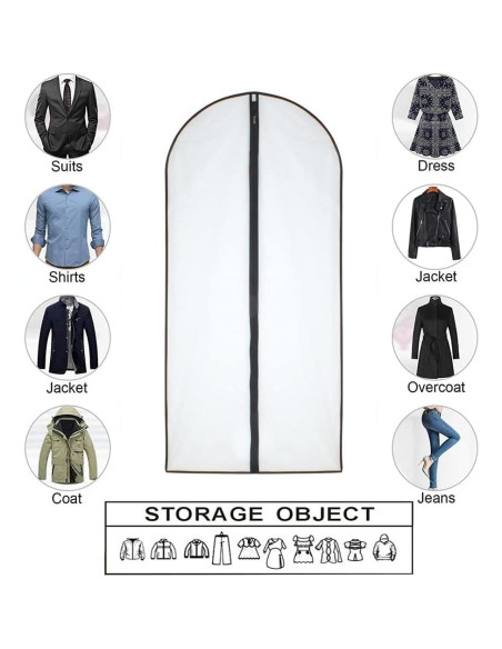 Bolsa para Prendas HomeClean 61x102 cm - Juego de 6, Negra