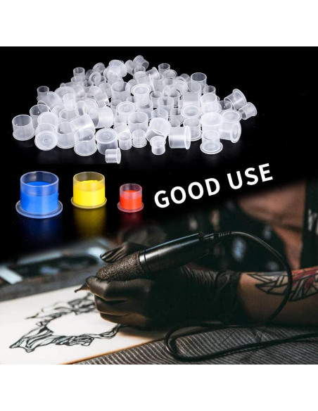 Tazas de Tinta para Tatuajes UPTATSUPPLY 1000pcs 11mm