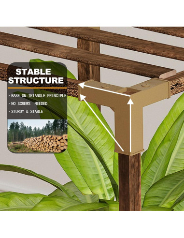 Soporte de Plantas HOMKIRT 10 Niveles Madera 90.7 kg