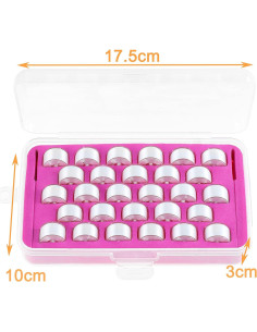 Hilo de Bobina Preenrollado New brothread 28pcs Blanco 70D/2 2