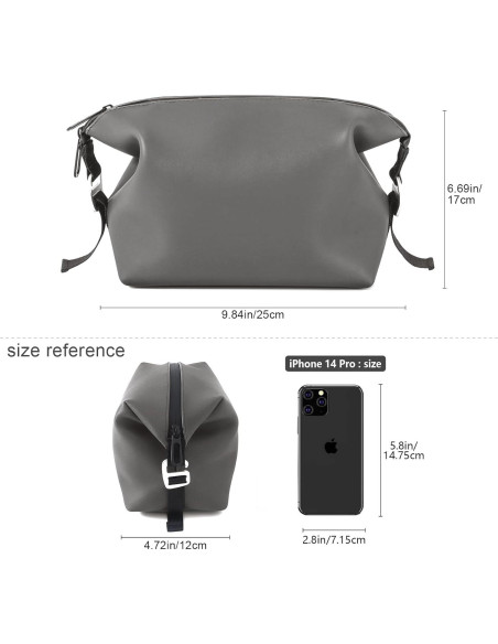 Bolsa de Aseo CONTAIL 3L de Silicona Impermeable Gris